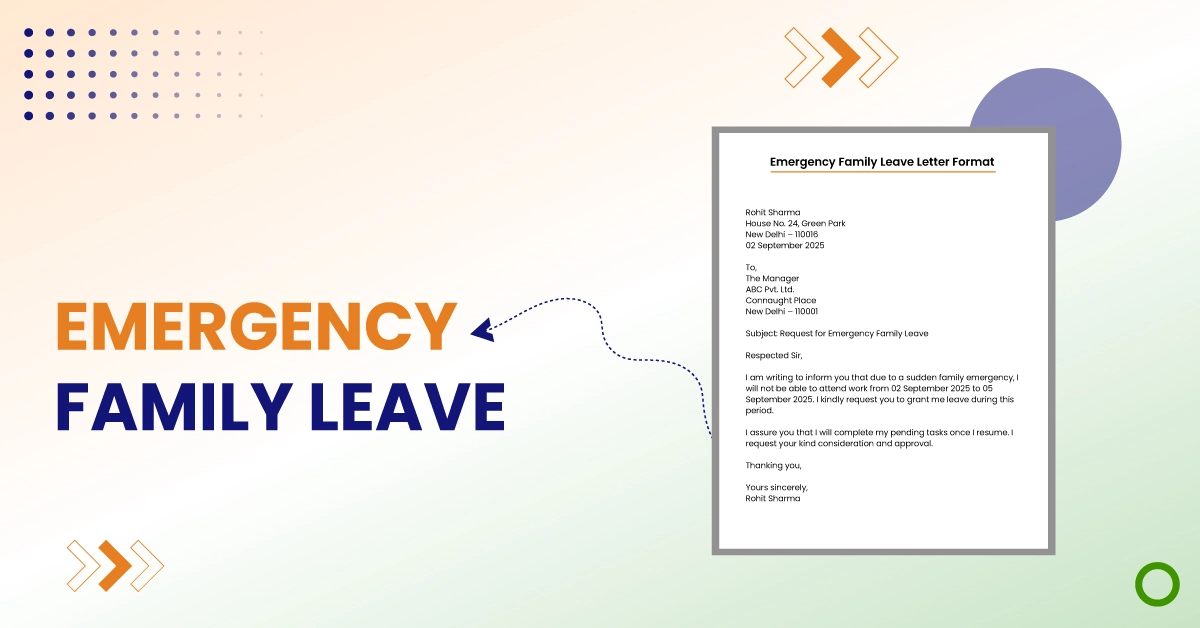 Emergency Family Leave Letter Format
